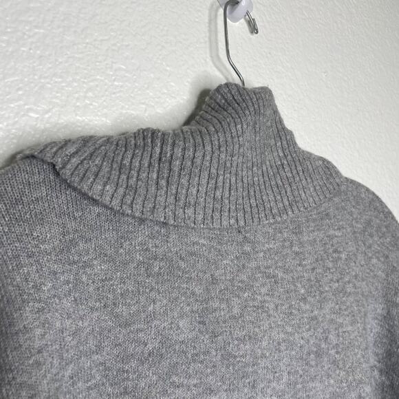Marled Reunited Clothing Womens Sweater Size XL Cowl Neck Gray Striped Pullover - Picture 15 of 16
